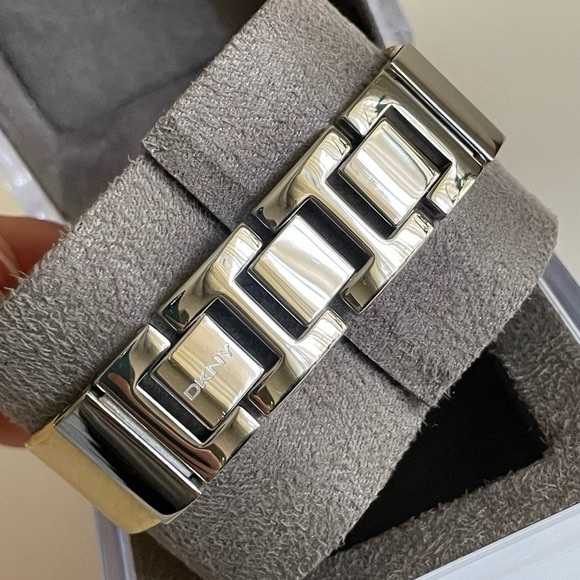 DKNY Rectangle Leather Stainless Steel Watch NY4307 - Picture 7 of 10